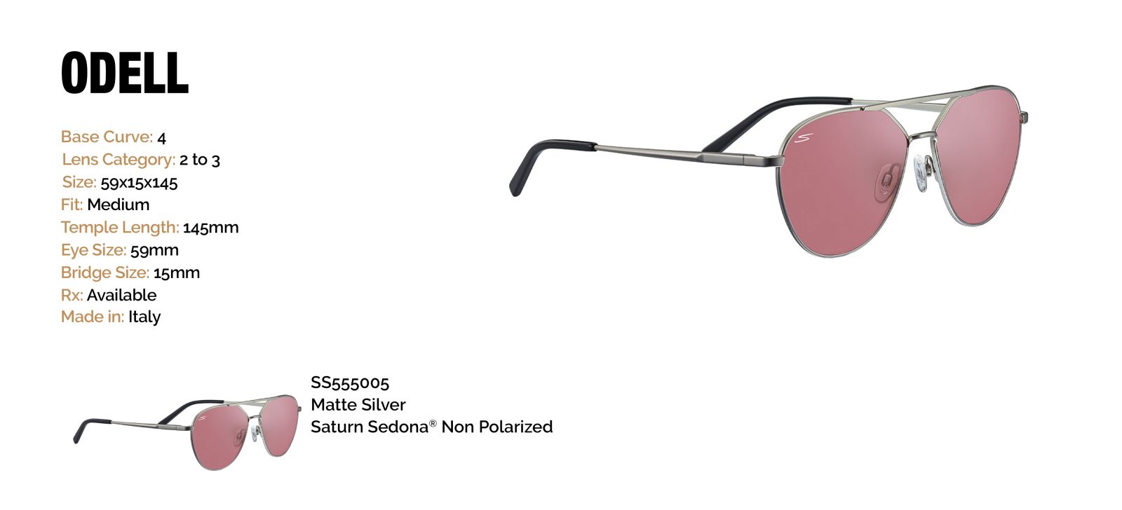 サングラス SERENGETI Serengeti - ODELL - ss555004 (ODELL SS555004) Serengeti ODELL SS555002 Sunglasses - Pretavoir